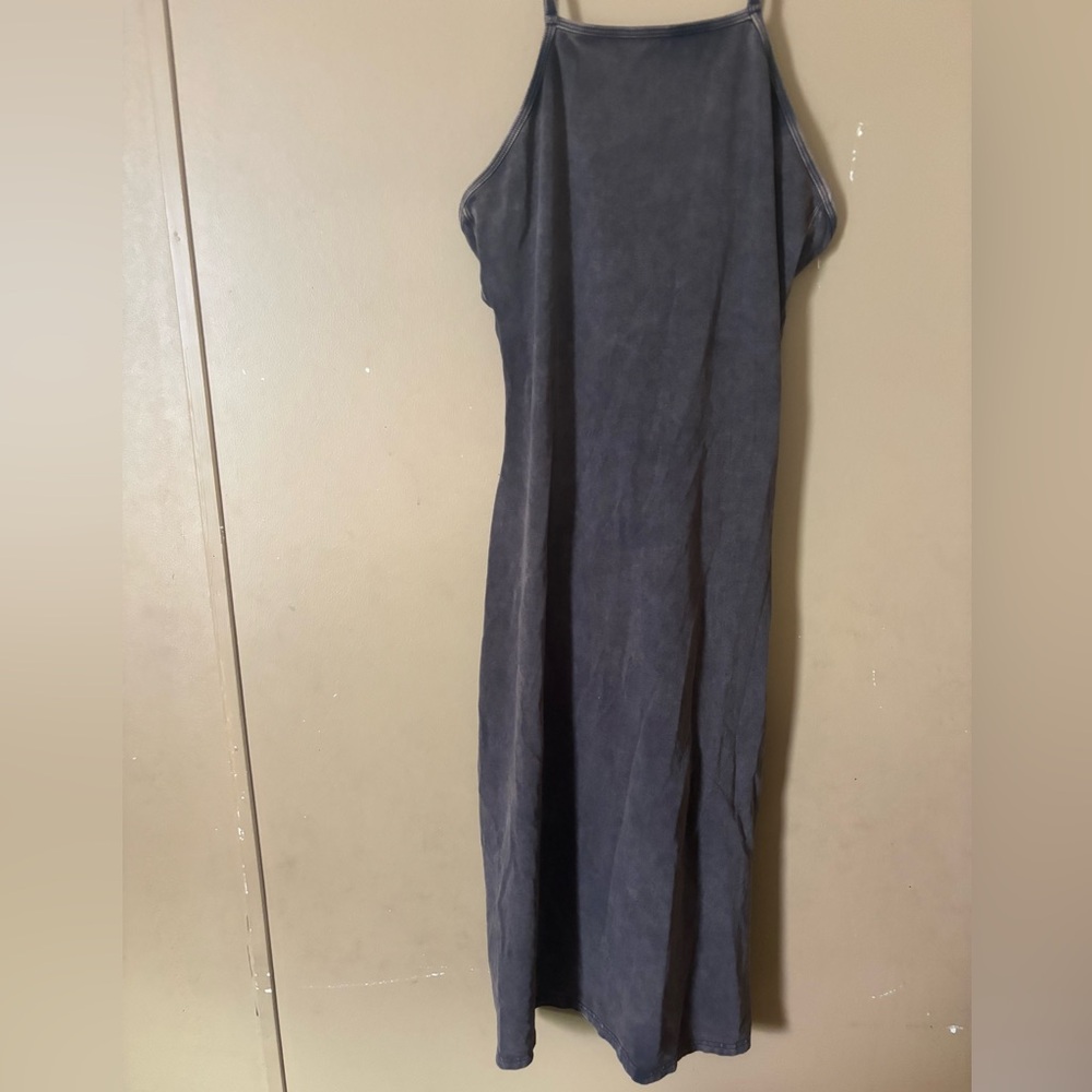 FP Movement Free People Washed Black High Neck Seamless Maxi Dress XS